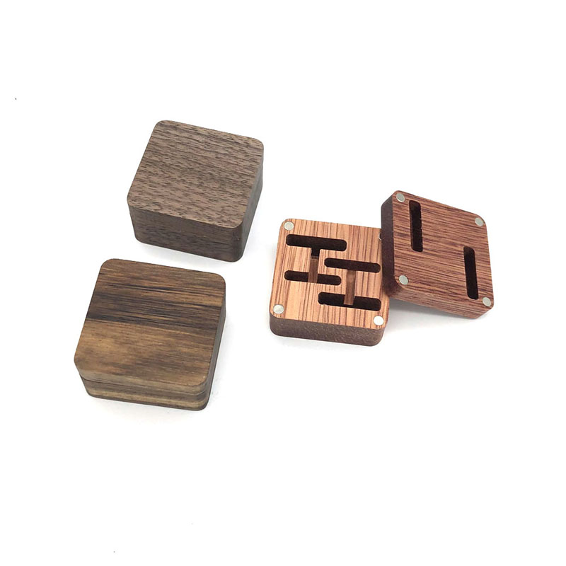 Aangepaste manchetknoop sieraden houten doos